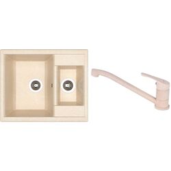 Chiuveta + baterie Dr.Gans Astra 620K+SanDonna F1066 (Latte/Beige)