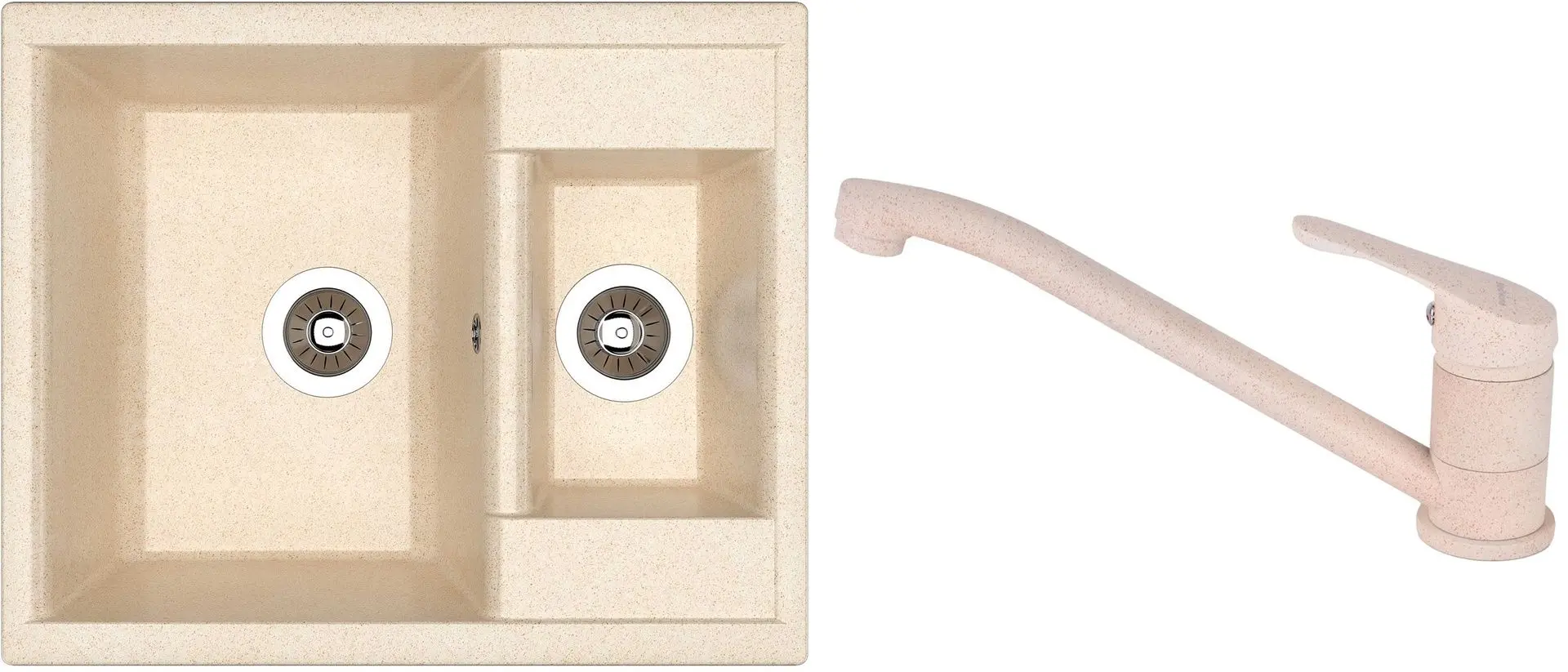 Chiuveta + baterie Dr.Gans Astra 620K+SanDonna F1066 (Latte/Beige)