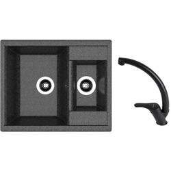 Chiuveta + baterie Dr.Gans Astra 620K+SanDonna F1069 (Black)