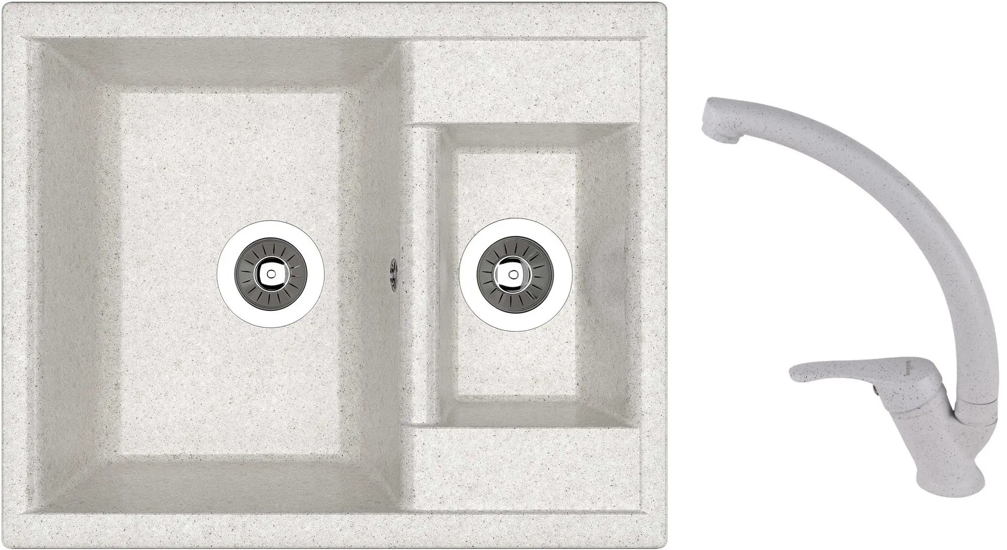 Chiuveta + baterie Dr.Gans Astra 620K+SanDonna F1069 (Grey)