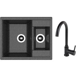 Chiuveta + baterie Dr.Gans Astra 620K+SanDonna F7073 (Black)