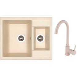 Chiuveta + baterie Dr.Gans Astra 620K+SanDonna F7073 (Latte/Beige)