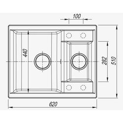 Кухонная мойка + смеситель Dr.Gans Astra 620K+SanDonna F7073 (Latte/Beige) Thumb