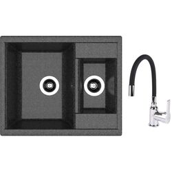 Chiuveta + baterie Dr.Gans Astra 620K+SanDonna F9995 (Black)