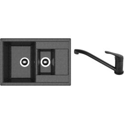 Chiuveta + baterie Dr.Gans Astra 760K+SanDonna F1066 (Black)