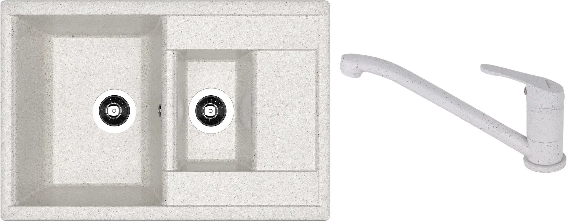 Кухонная мойка + смеситель Dr.Gans Astra 760K+SanDonna F1066 (Grey)