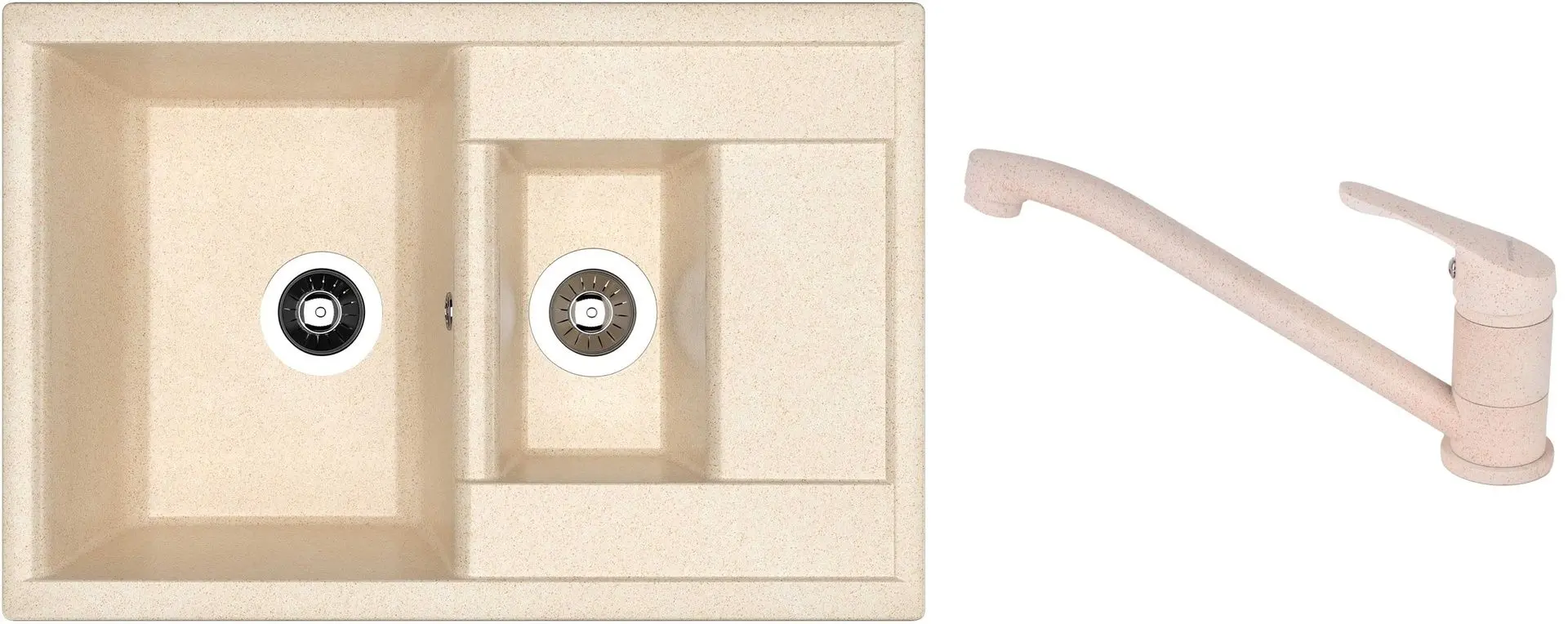 Chiuveta + baterie Dr.Gans Astra 760K+SanDonna F1066 (Latte/Beige)