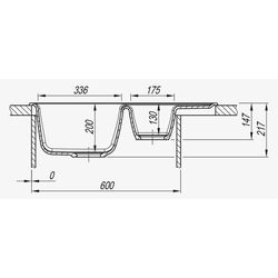 Кухонная мойка + смеситель Dr.Gans Astra 760K+SanDonna F1069 (Grey) Thumb