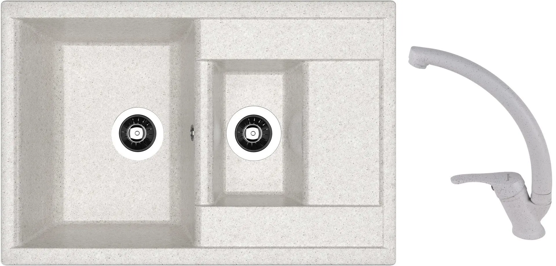 Кухонная мойка + смеситель Dr.Gans Astra 760K+SanDonna F1069 (Grey)