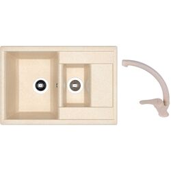 Кухонная мойка + смеситель Dr.Gans Astra 760K+SanDonna F1069 (Latte/Beige)
