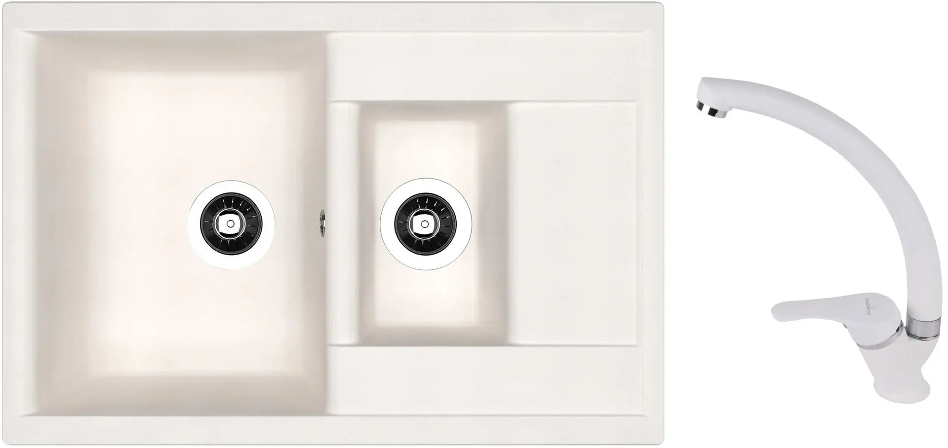 Chiuveta + baterie Dr.Gans Astra 760K+SanDonna F1069 (White)