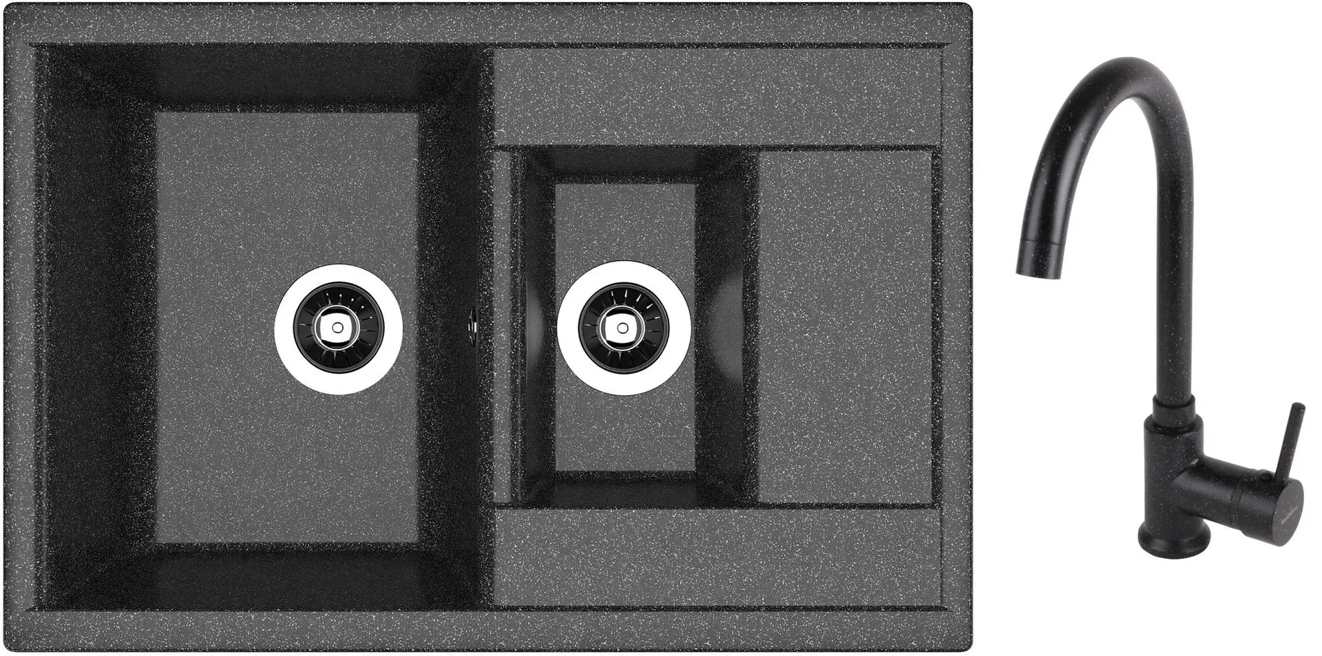 Chiuveta + baterie Dr.Gans Astra 760K+SanDonna F7073 (Black)