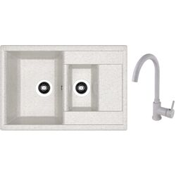 Кухонная мойка + смеситель Dr.Gans Astra 760K+SanDonna F7073 (Grey)