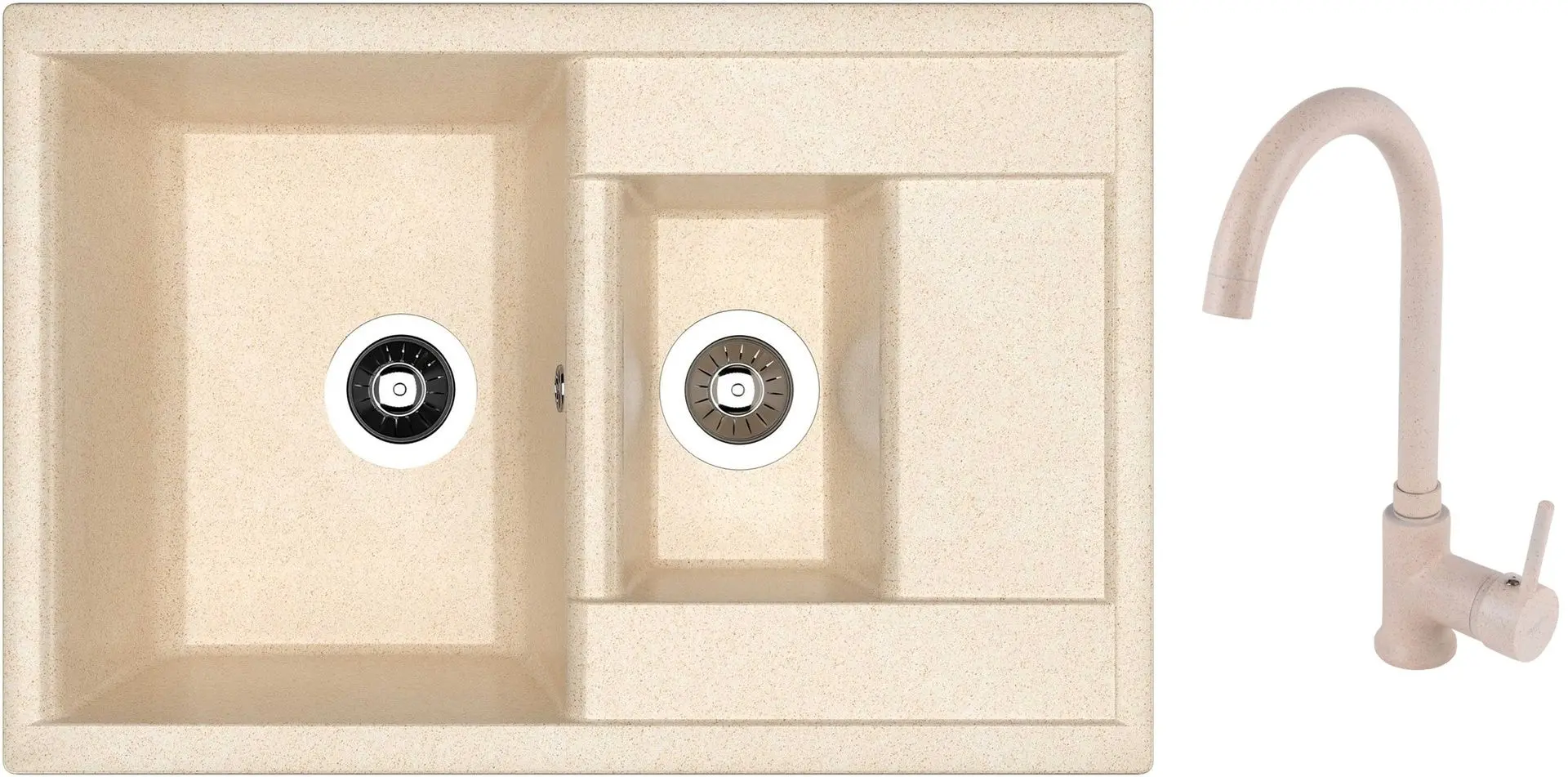 Chiuveta + baterie Dr.Gans Astra 760K+SanDonna F7073 (Latte/Beige)