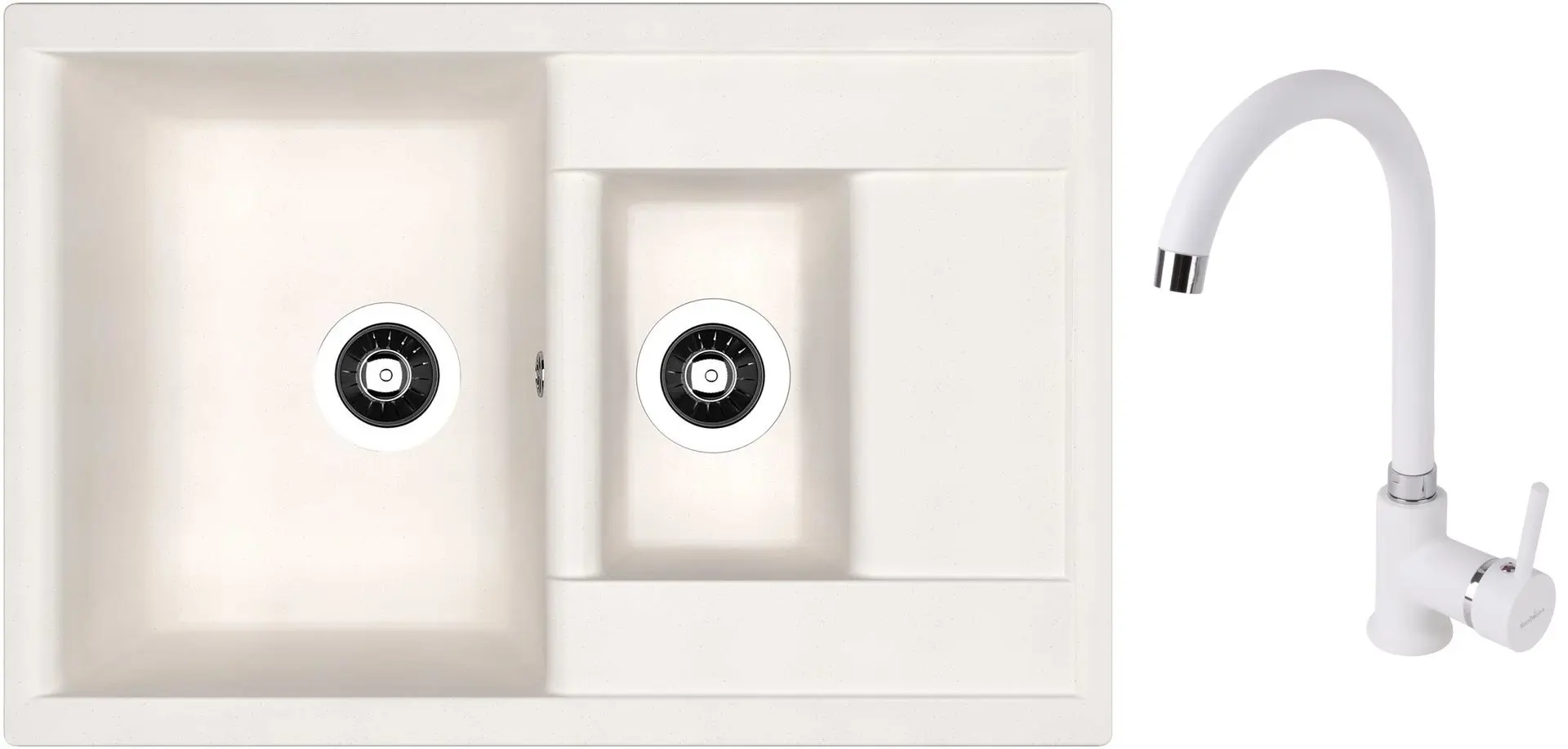 Chiuveta + baterie Dr.Gans Astra 760K+SanDonna F7073 (White)