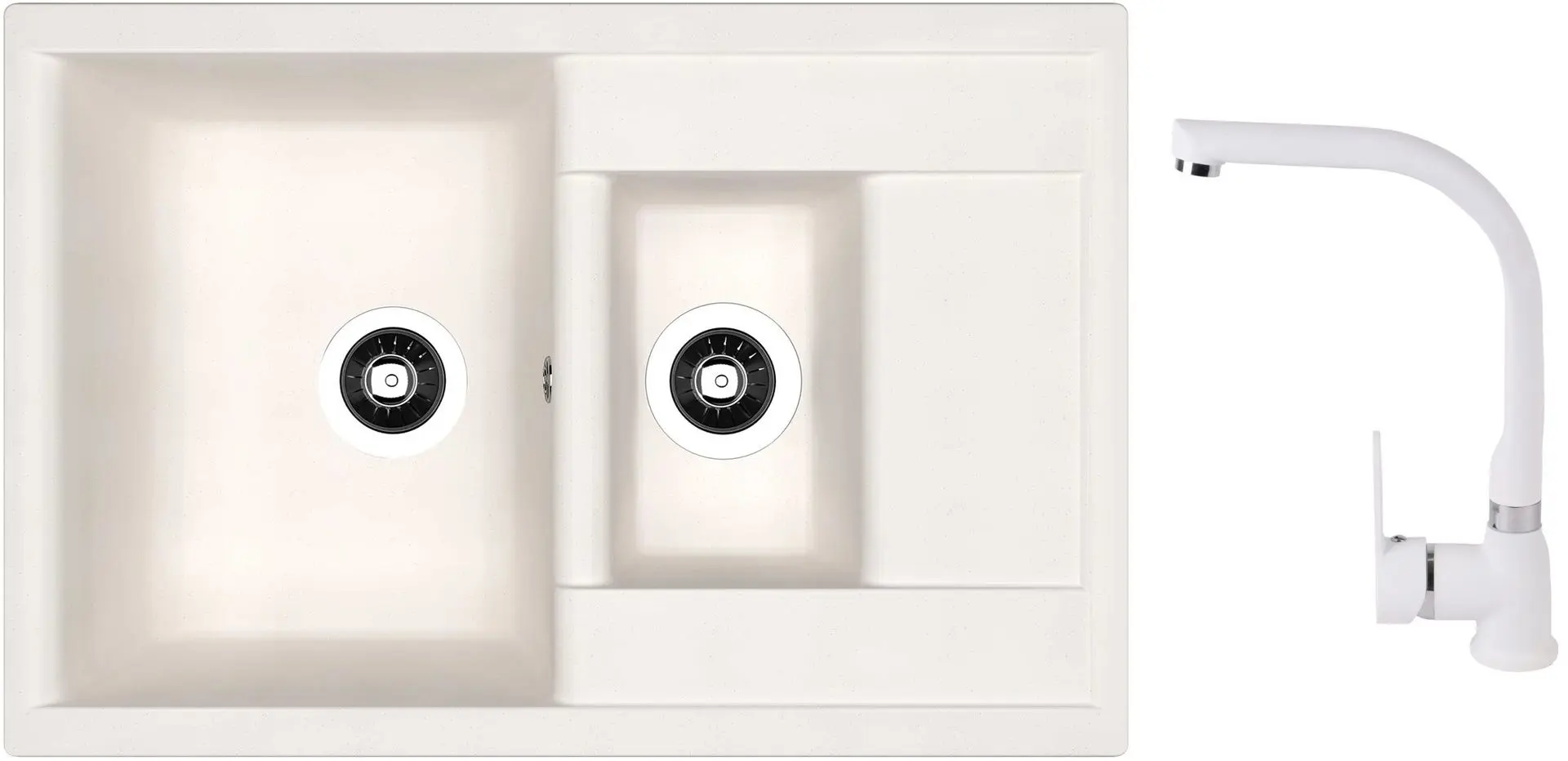 Chiuveta + baterie Dr.Gans Astra 760K+SanDonna F7103 (White)