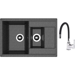Кухонная мойка + смеситель Dr.Gans Astra 760K+SanDonna F9995 (Black)