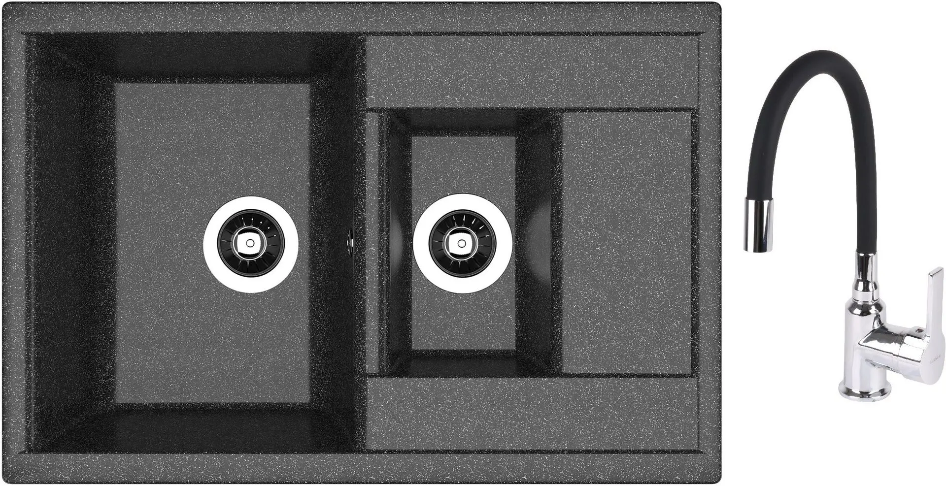 Chiuveta + baterie Dr.Gans Astra 760K+SanDonna F9995 (Black)