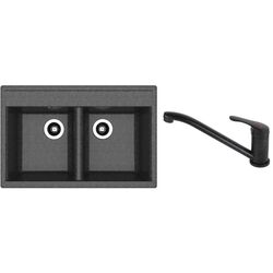 Кухонная мойка + смеситель Dr.Gans Astra 780+SanDonna F1066 (Black)