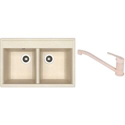 Кухонная мойка + смеситель Dr.Gans Astra 780+SanDonna F1066 (Latte/Beige)