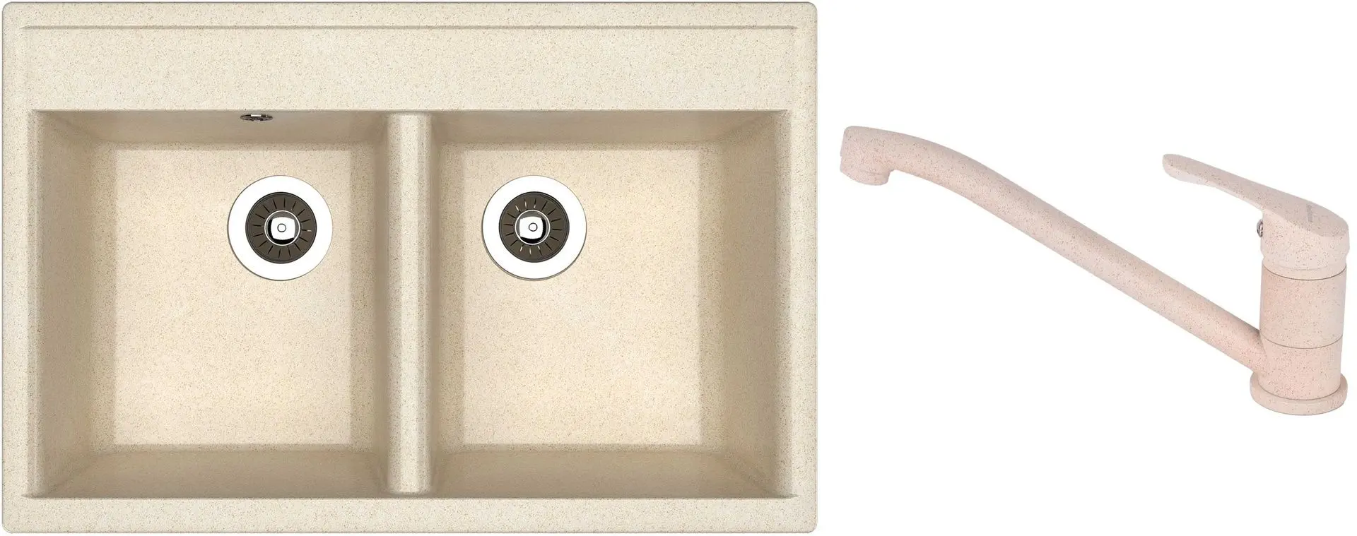 Кухонная мойка + смеситель Dr.Gans Astra 780+SanDonna F1066 (Latte/Beige)