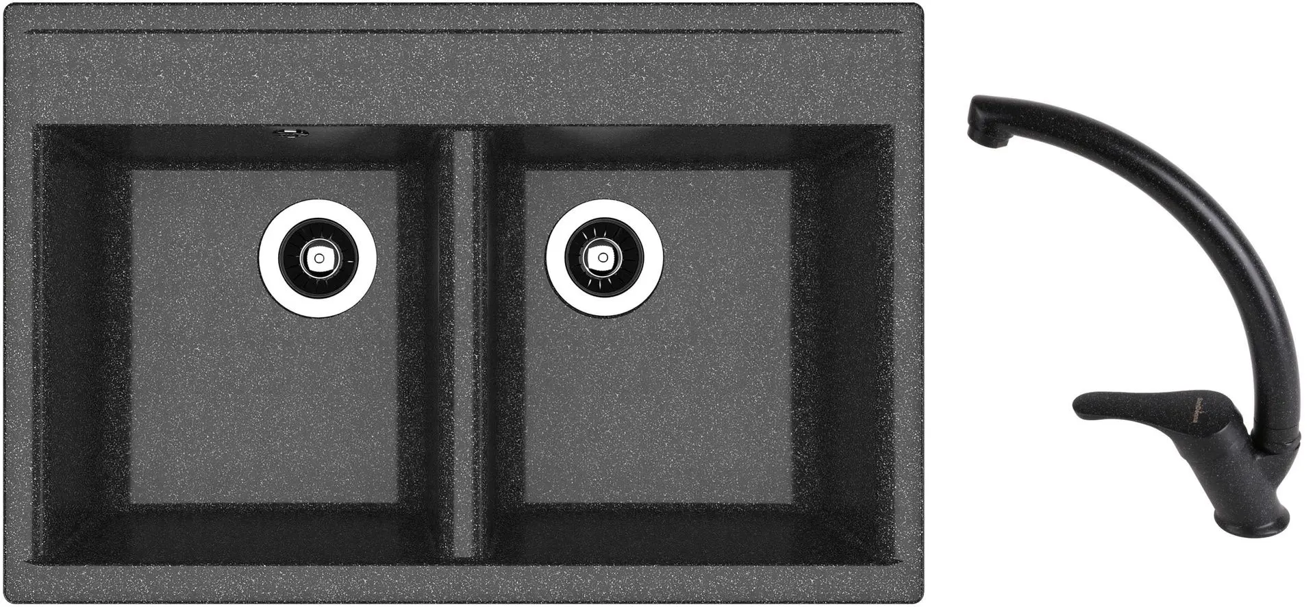 Chiuveta + baterie Dr.Gans Astra 780+SanDonna F1069 (Black)