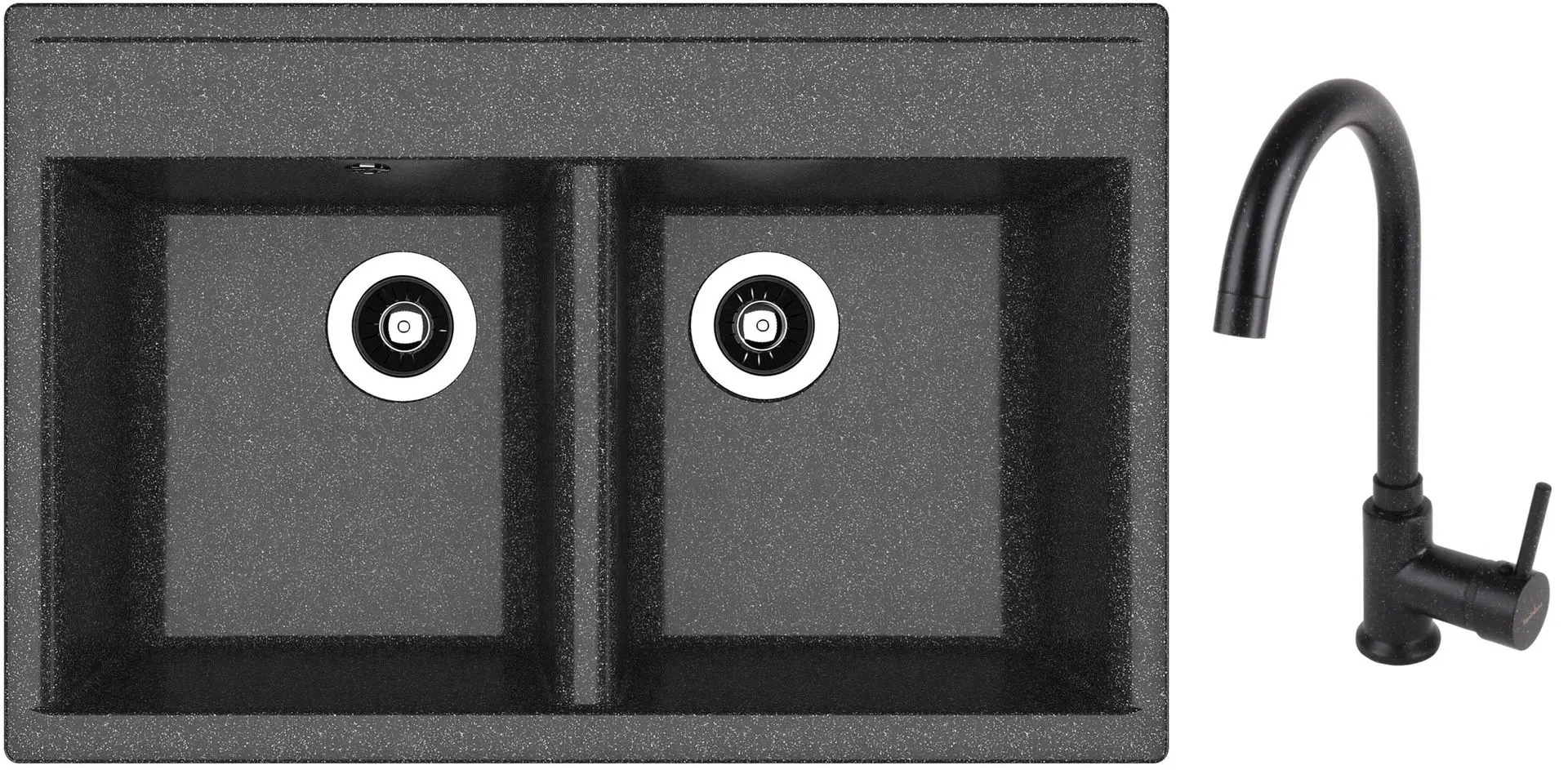 Кухонная мойка + смеситель Dr.Gans Astra 780+SanDonna F7073 (Black)