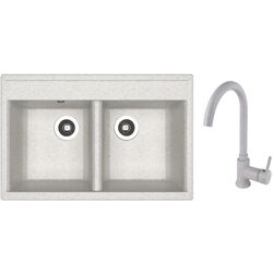 Кухонная мойка + смеситель Dr.Gans Astra 780+SanDonna F7073 (Grey)