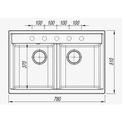 Кухонная мойка + смеситель Dr.Gans Astra 780+SanDonna F7073 (Grey) Thumb