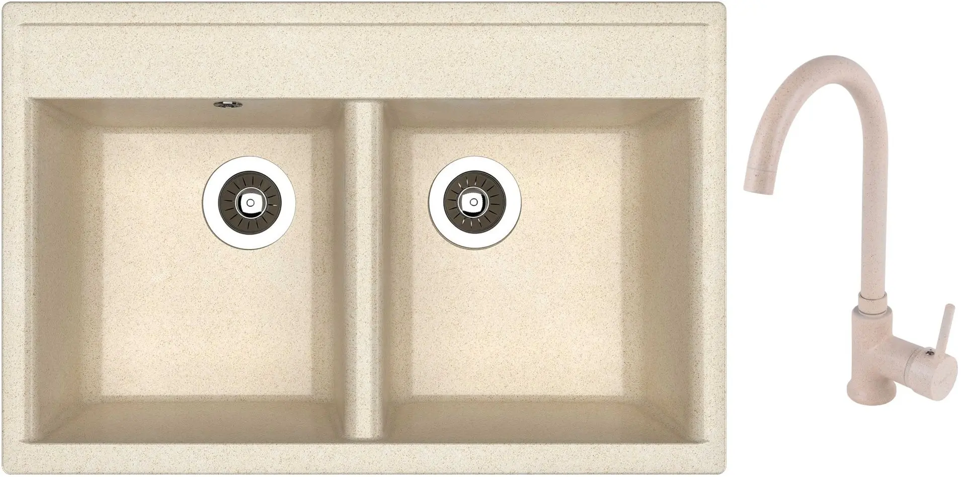 Chiuveta + baterie Dr.Gans Astra 780+SanDonna F7073 (Latte/Beige)