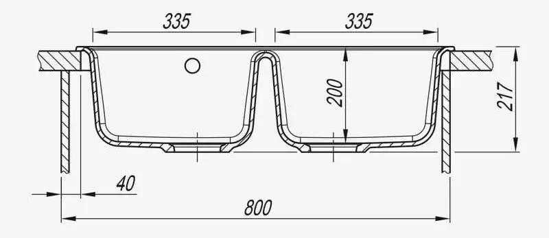 Кухонная мойка + смеситель Dr.Gans Astra 780+SanDonna F7103 (White) - 8