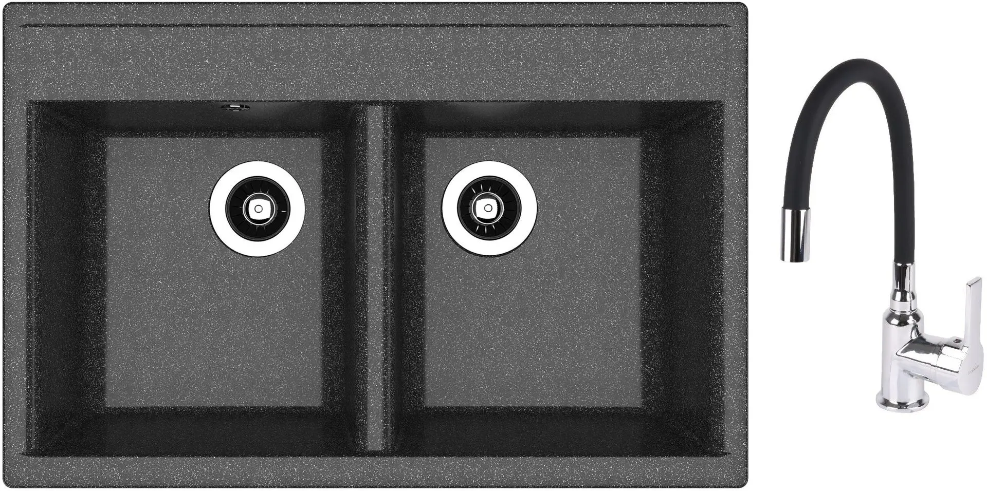 Кухонная мойка + смеситель Dr.Gans Astra 780+SanDonna F9995 (Black)