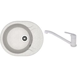 Кухонная мойка + смеситель Dr.Gans Berta 580+SanDonna F1066 (Grey)