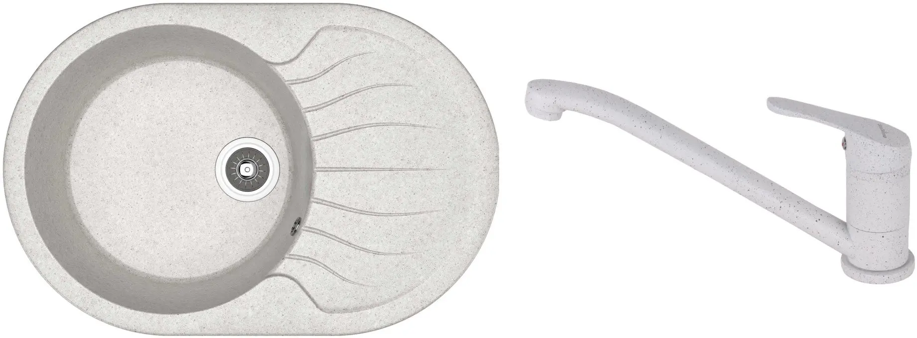 Chiuveta + baterie Dr.Gans Berta 760+SanDonna F1066 (Grey)