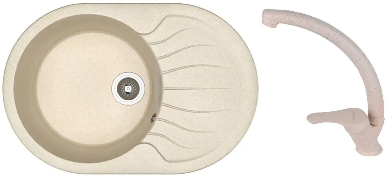 Chiuveta + baterie Dr.Gans Berta 760+SanDonna F1069 (Beige)