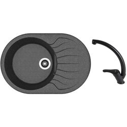 Кухонная мойка + смеситель Dr.Gans Berta 760+SanDonna F1069 (Black)