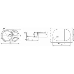 Chiuveta + baterie Dr.Gans Berta 760+SanDonna F1069 (Grey) Thumb