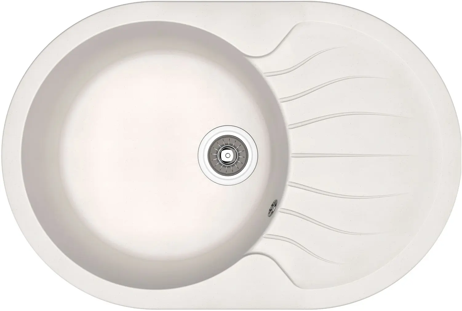 Кухонная мойка + смеситель Dr.Gans Berta 760+SanDonna F7073 (White) - 2