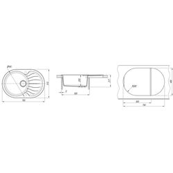 Кухонная мойка + смеситель Dr.Gans Berta 760+SanDonna F9995 (Black) Thumb