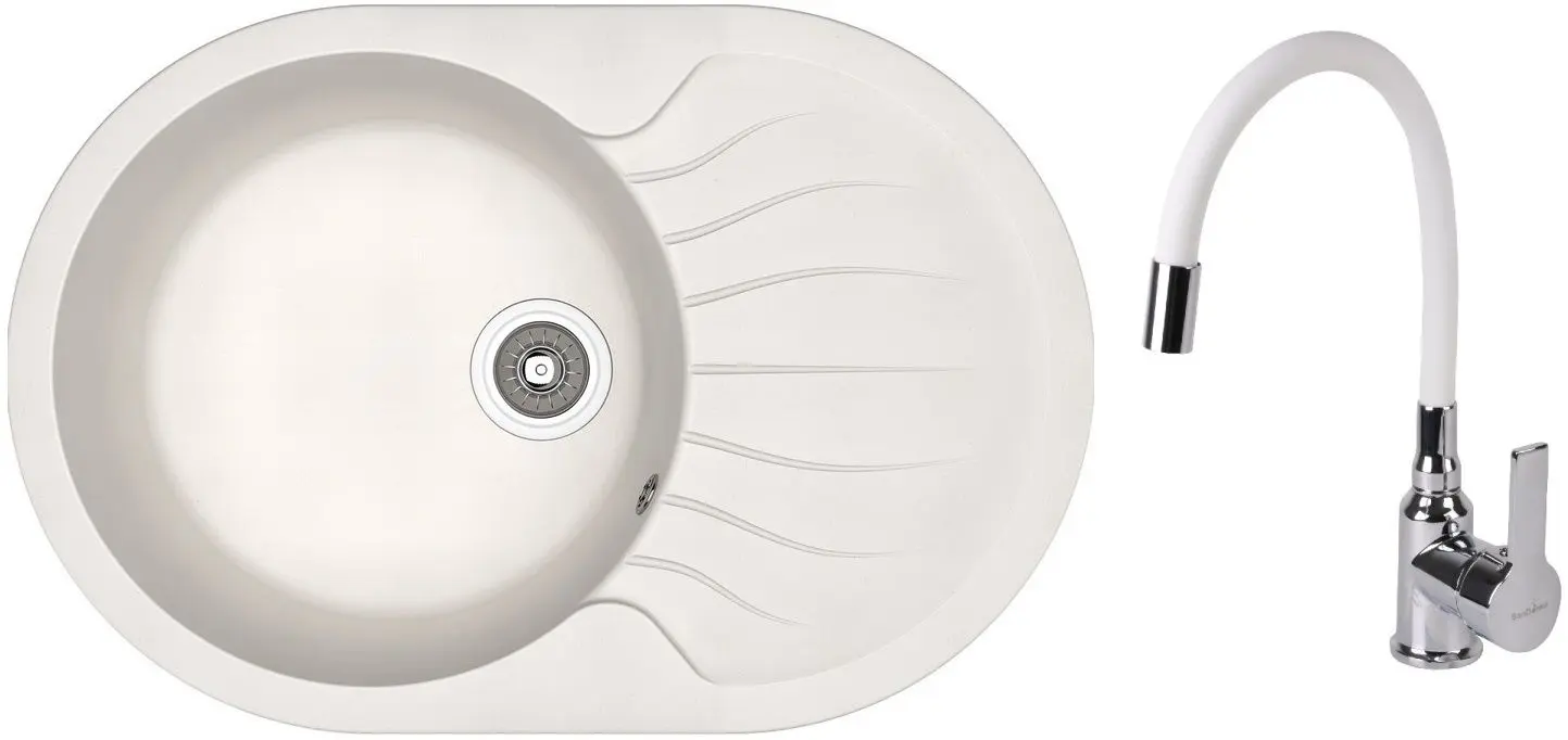 Chiuveta + baterie Dr.Gans Berta 760+SanDonna F9995 (White)