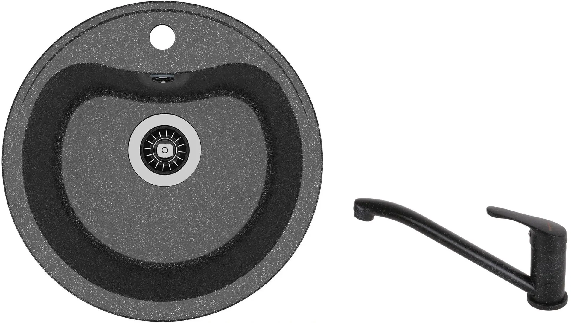 Кухонная мойка + смеситель Dr.Gans Dora+SanDonna F1066 (Black)