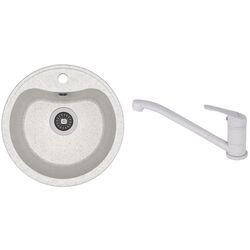 Кухонная мойка + смеситель Dr.Gans Dora+SanDonna F1066 (Grey)