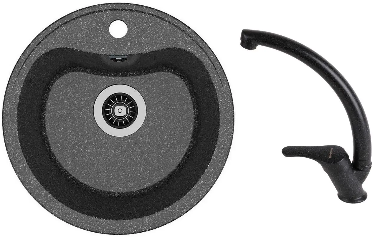 Chiuveta + baterie Dr.Gans Dora+SanDonna F1069 (Black)