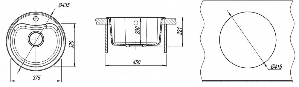 Chiuveta + baterie Dr.Gans Dora+SanDonna F7073 (Grey) - 4