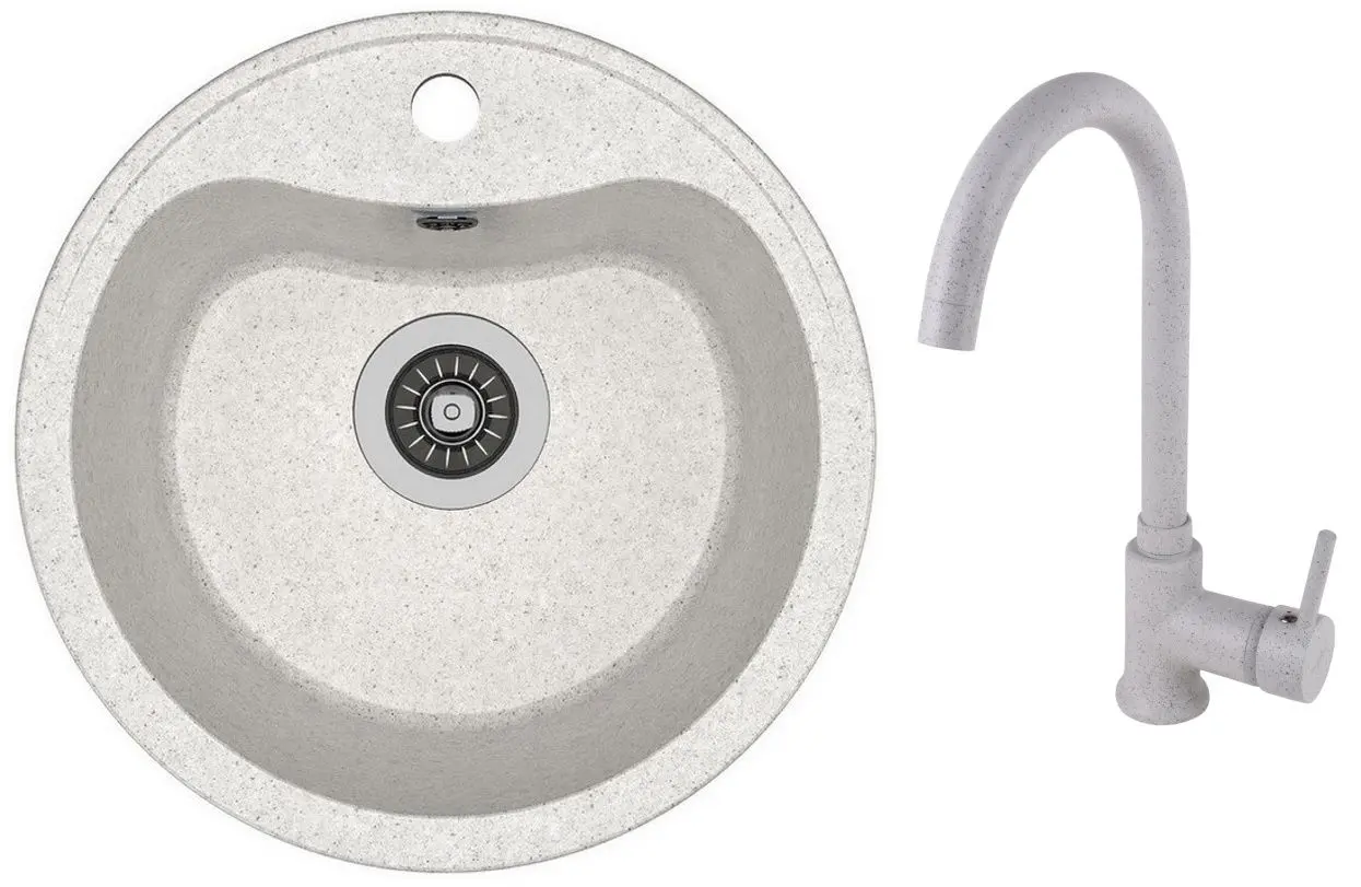 Chiuveta + baterie Dr.Gans Dora+SanDonna F7073 (Grey)