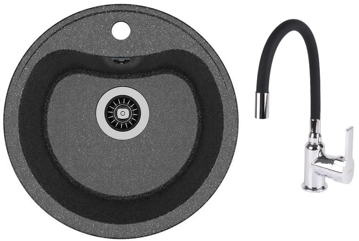 Кухонная мойка + смеситель Dr.Gans Dora+SanDonna F9995 (Black)