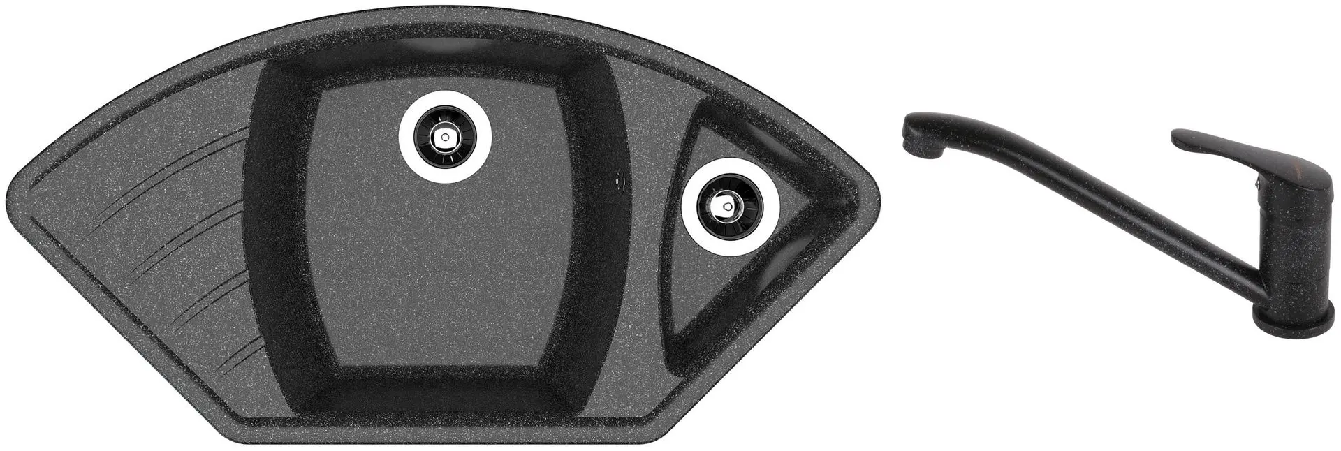 Кухонная мойка + смеситель Dr.Gans Gabi +SanDonna F1066 (Black)