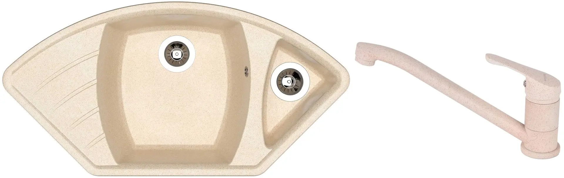 Chiuveta + baterie Dr.Gans Gabi +SanDonna F1066 (Latte/Beige)