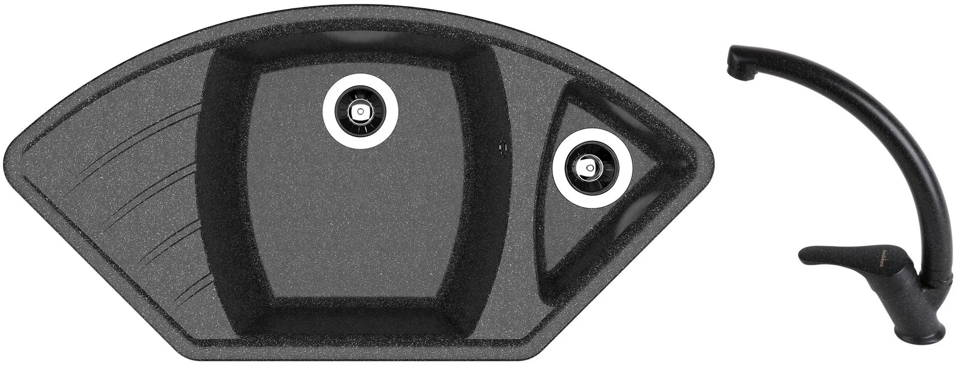 Кухонная мойка + смеситель Dr.Gans Gabi +SanDonna F1069 (Black)