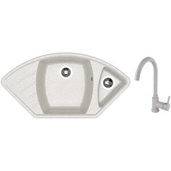 Кухонная мойка + смеситель Dr.Gans Gabi +SanDonna F7073 (Grey)